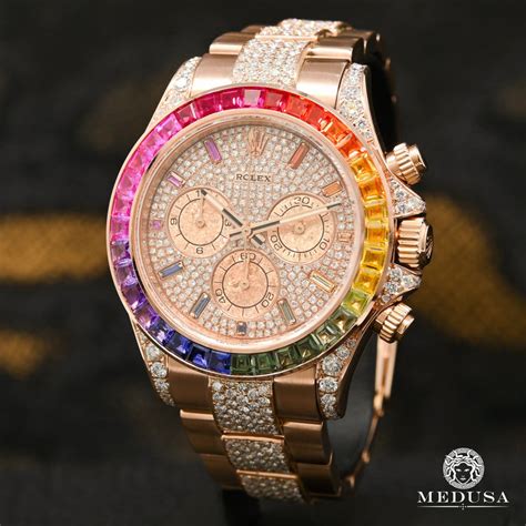 iced out rolex daytona rainbow replica|rolex daytona rainbow bezel.